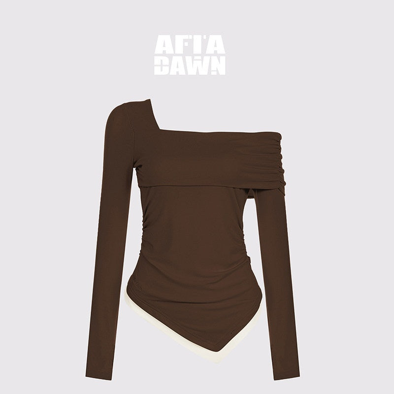 AFTADAWN_Asymmetrical_Off_Shoulder_Colorblock_Women&