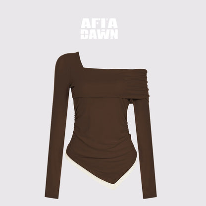 AFTADAWN_Asymmetrical_Off_Shoulder_Colorblock_Women&