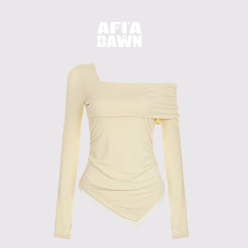 AFTADAWN_Asymmetrical_Off_Shoulder_Colorblock_Women&