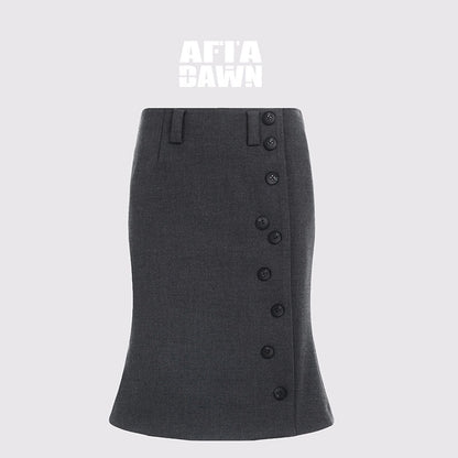 AFTADAWN_Asymmetrical_Twill_Side_Button_High_Waist_Women&
