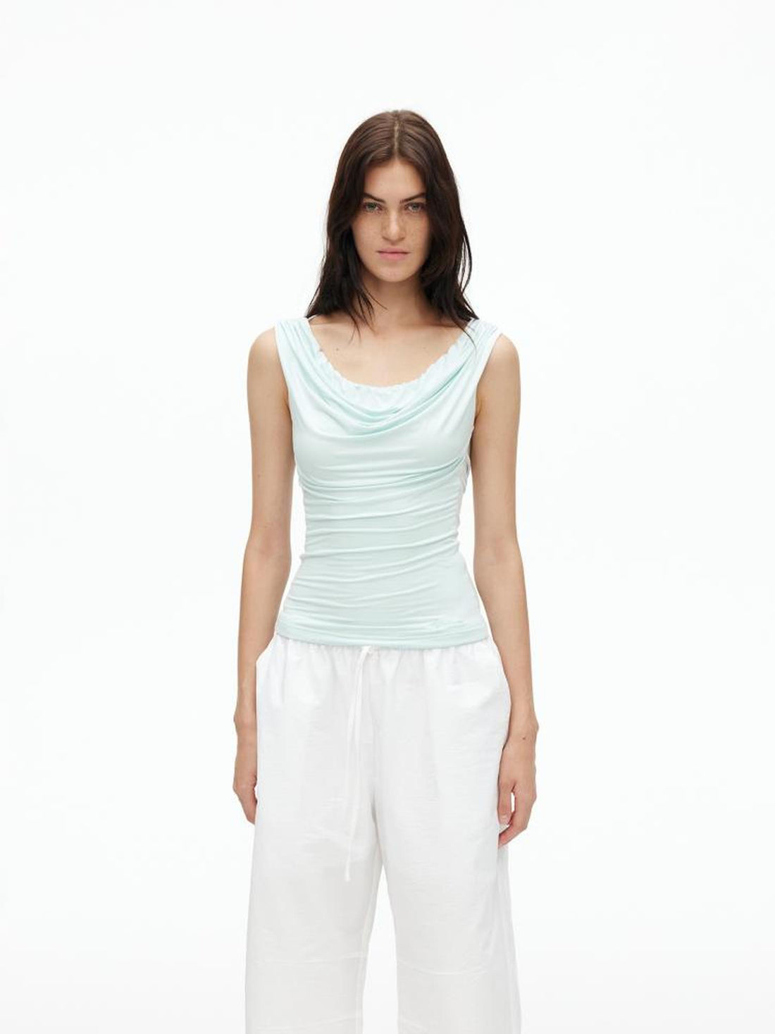 Backless Draped Sling Chain Detail Camisole