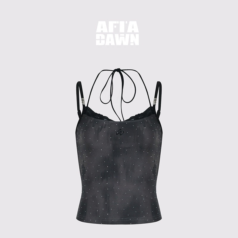 AFTADAWN_Batik_Distressed_Lace_Halter_Faux_Two_Layer_Rhinestone_Women&