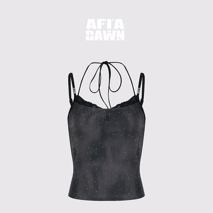 AFTADAWN_Batik_Distressed_Lace_Halter_Faux_Two_Layer_Rhinestone_Women&