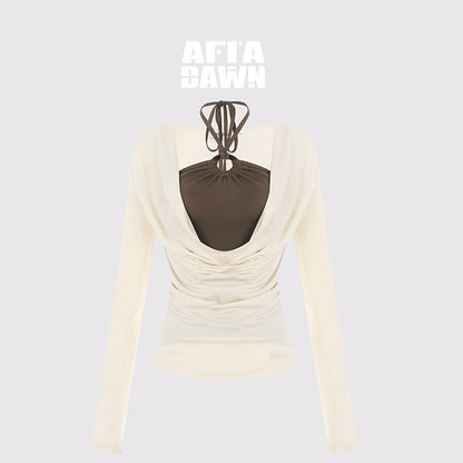 AFTADAWN_Beaded_Colorblock_Halter_Faux_Layered_Slim_Women&