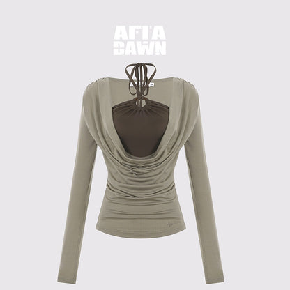 AFTADAWN_Beaded_Colorblock_Halter_Faux_Layered_Slim_Women&