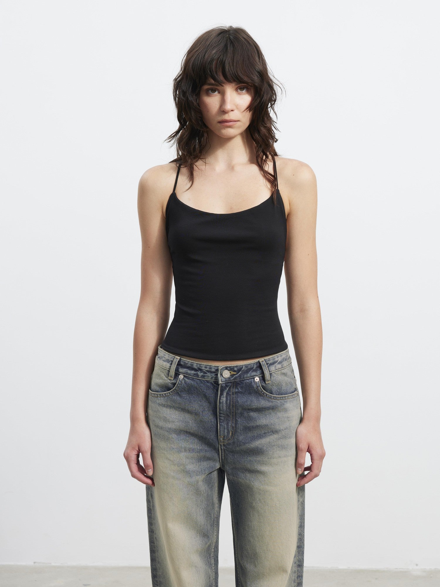 AFTADAWN Beaded Crisscross Halter Deep Back Women&