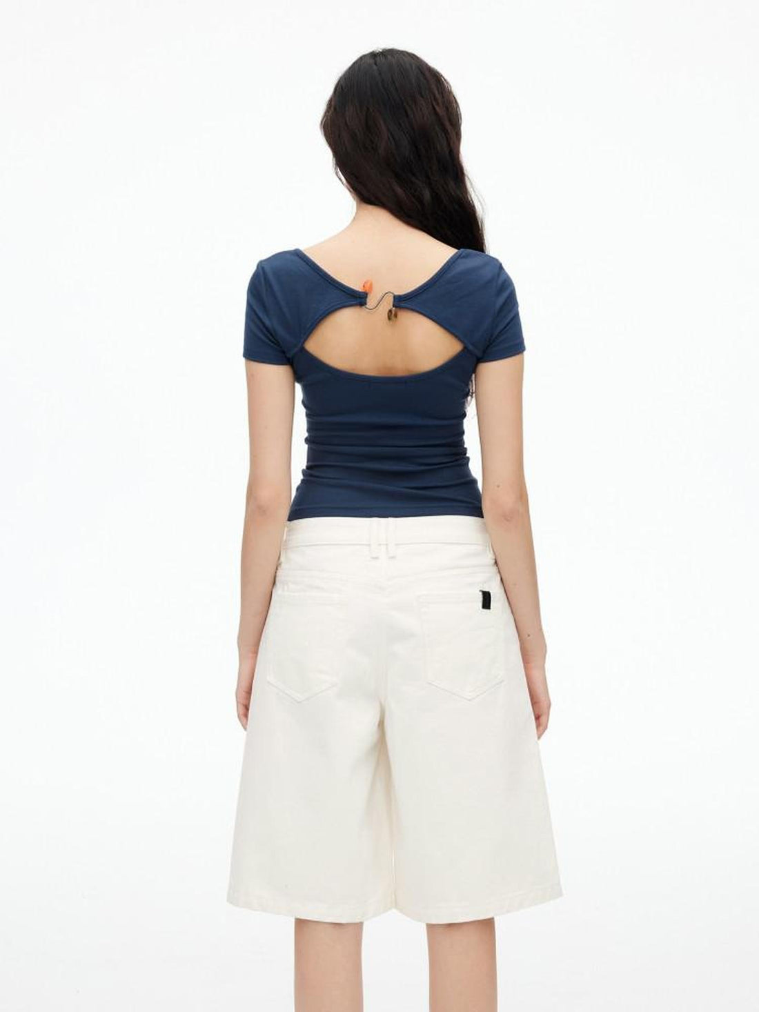 AFTADAWN Beaded Cutout Backless U Neck Women&