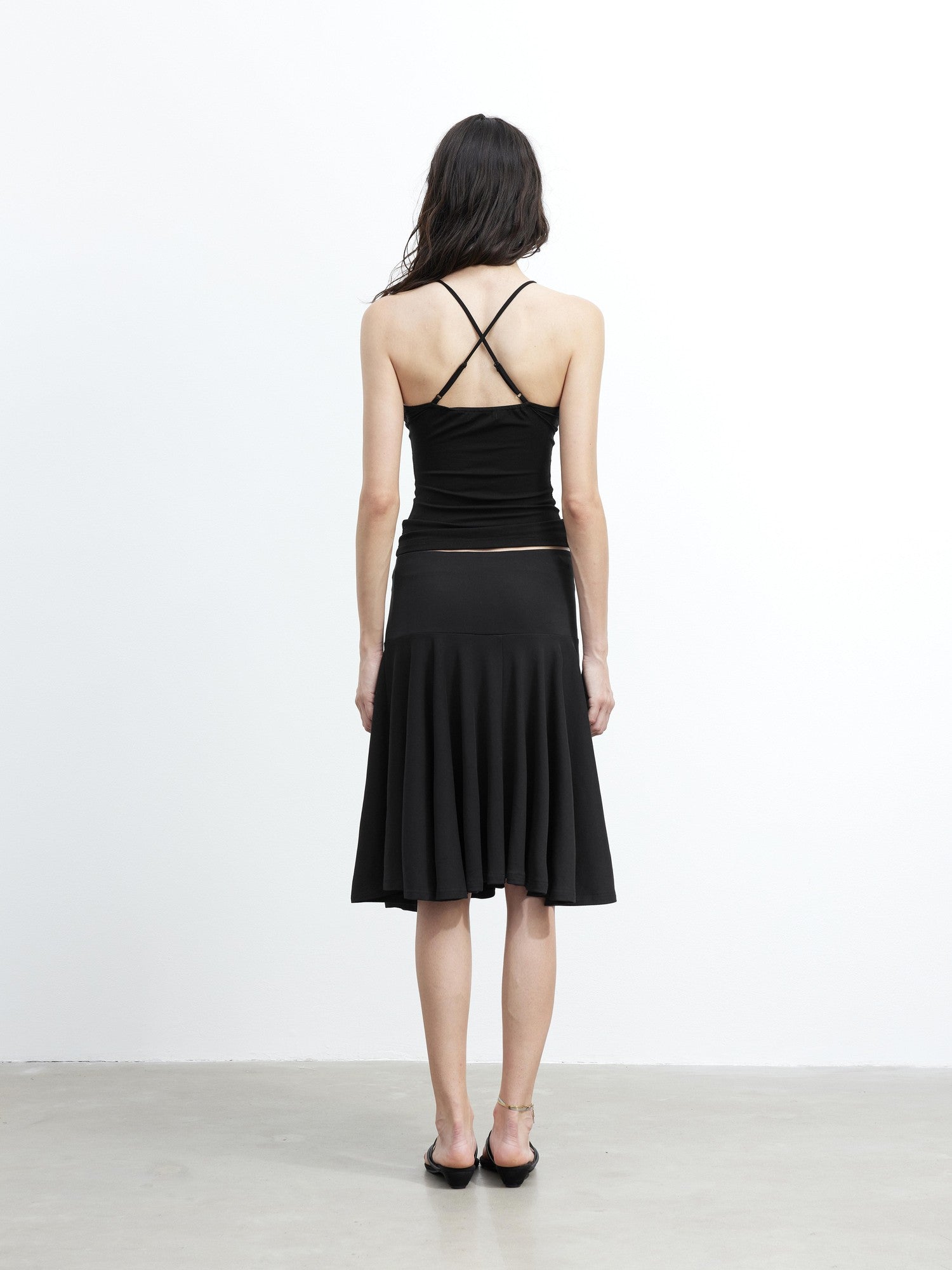 AFTADAWN Beaded Cutout Crisscross Back Slim Fit Skin Friendly Women&