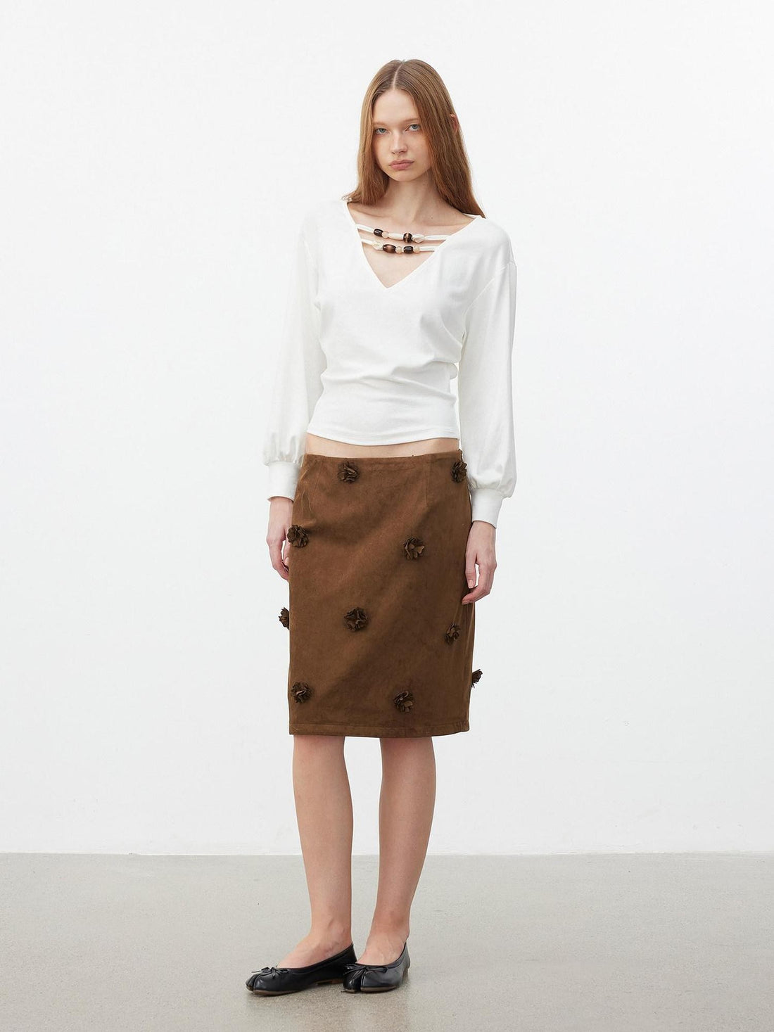 AFTADAWN Beaded Cutout Deep V Women&