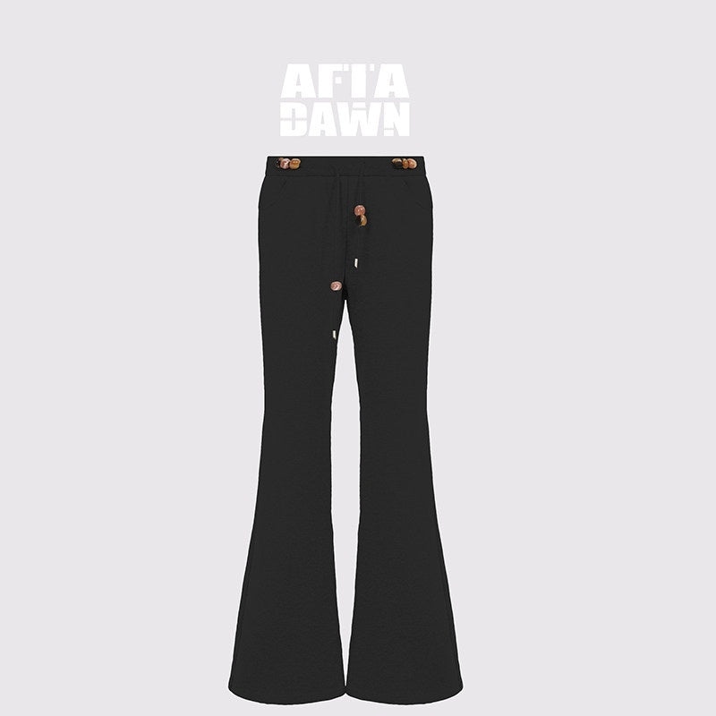 AFTADAWN_Beaded_Drawstring_Low_Waist_Zipper_Pocket_Slim_Fit_Women&