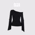 AFTADAWN_Black_Cutout_Ring_Off_Shoulder_Slim_Women&