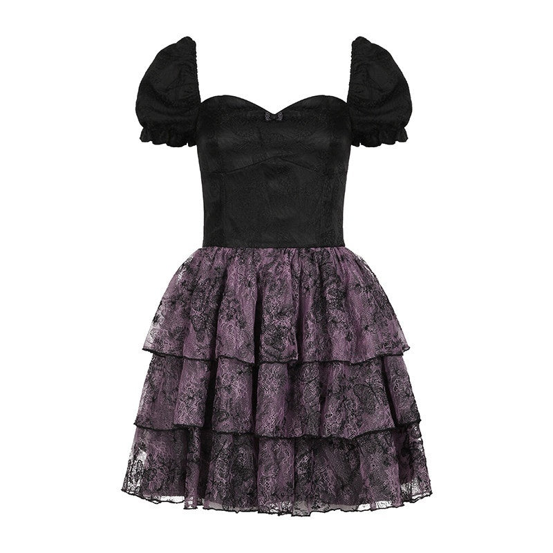 AFTADAWN_Black_Jacquard_Lace_Cinched_Waist_Women&
