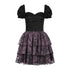 AFTADAWN_Black_Jacquard_Lace_Cinched_Waist_Women&