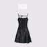 AFTADAWN_Black_Satin_Jacquard_Floral_Tie_Pleated_Women&