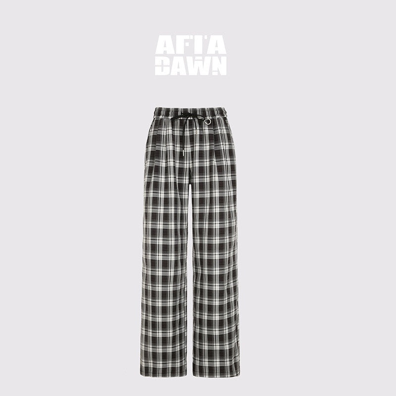 AFTADAWN_Black_White_Gingham_Drawstring_Pocket_Women&