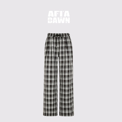AFTADAWN_Black_White_Gingham_Drawstring_Pocket_Women&