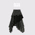 AFTADAWN_Black_White_Plaid_Patchwork_Irregular_A_Line_Women&