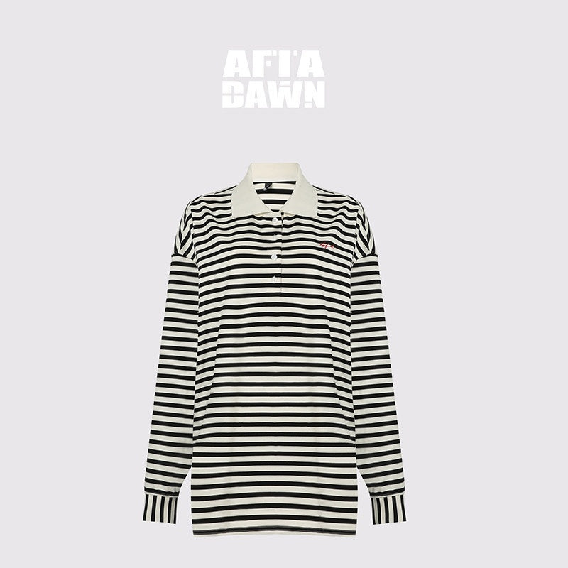 AFTADAWN_Black_White_Striped_Patchwork_Women&