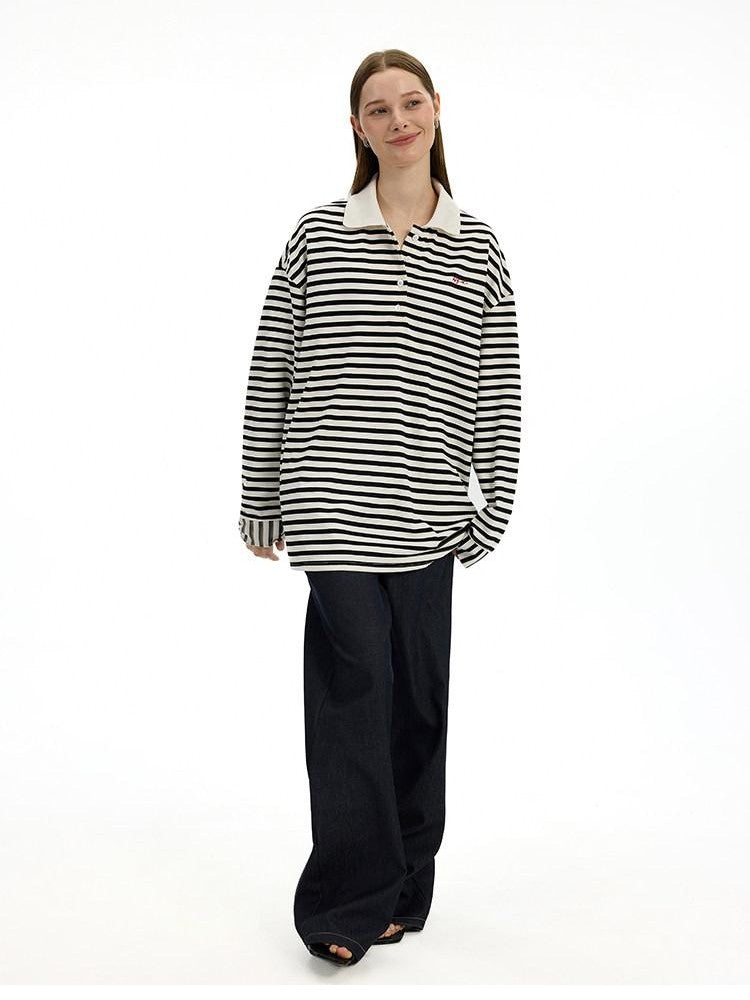 AFTADAWN Black White Striped Patchwork Women&