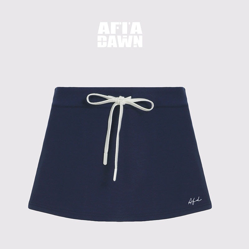 AFTADAWN_Blue_Hooded_Zip_A_Line_Solid_Loose_Women&