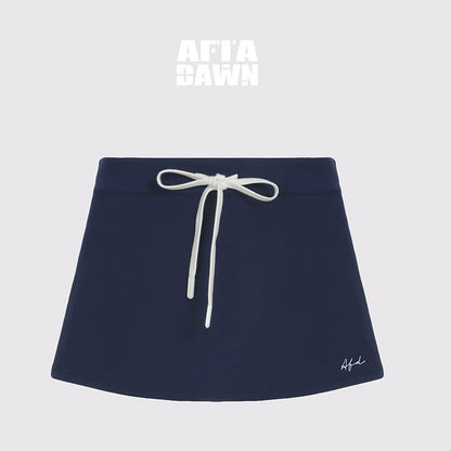 AFTADAWN_Blue_Hooded_Zip_A_Line_Solid_Loose_Women&