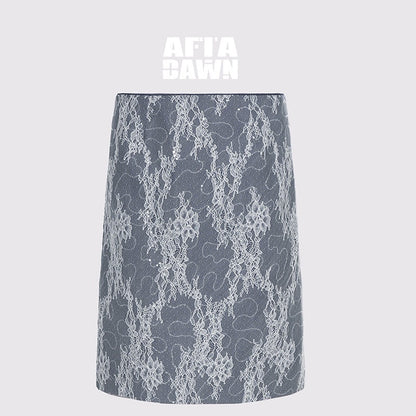 AFTADAWN_Blue_Lace_Mesh_Double_Layer_Spliced_Embroidered_Women&