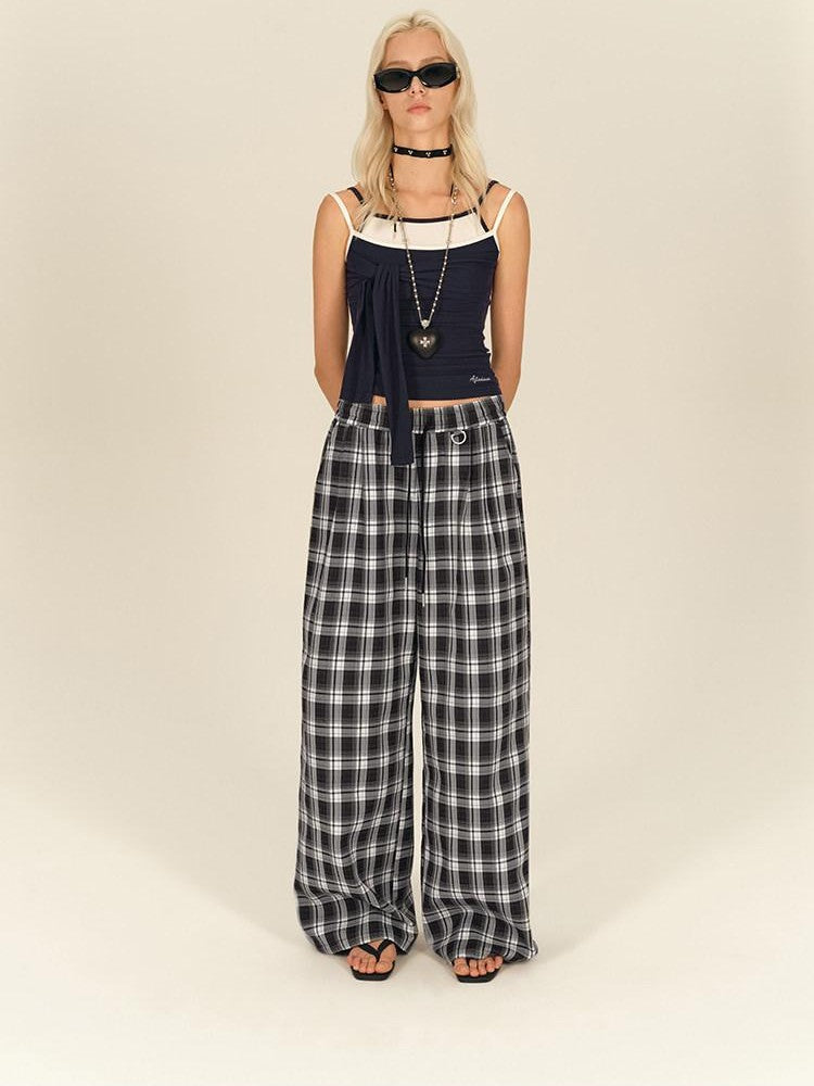 AFTADAWN Blue Spliced Faux Two Piece Tie Knit Formfitting Women&