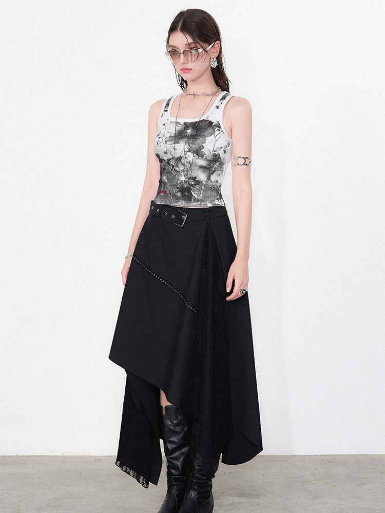 AFTADAWN Botanical Handpainted Floral Slim Fit Women&