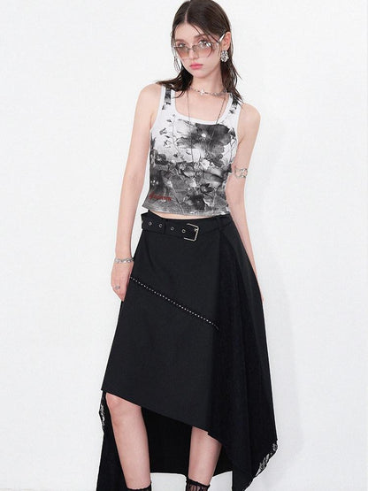 AFTADAWN Botanical Handpainted Floral Slim Fit Women&
