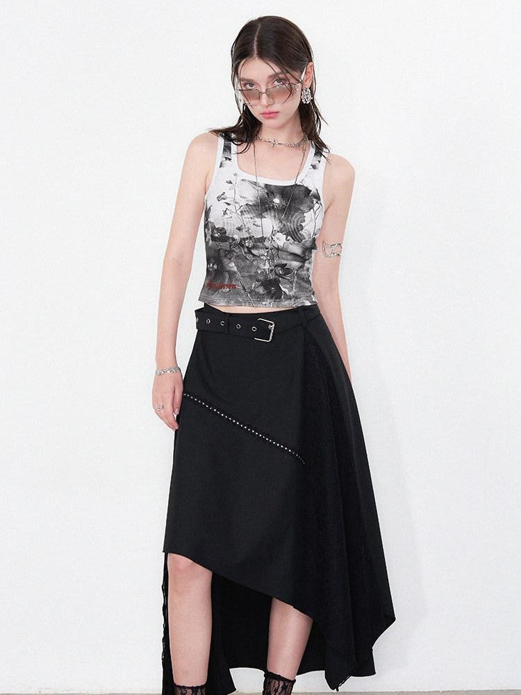 AFTADAWN Botanical Handpainted Floral Slim Fit Women&