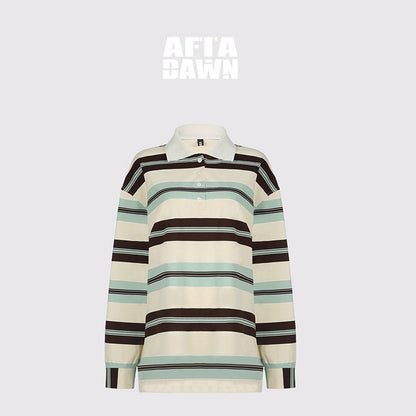 AFTADAWN_Boxy_Patchwork_Colorblock_Stripe_Polo_Women&
