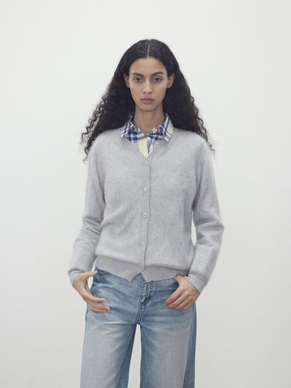 AFTADAWN Classic Blue And White Check Oversized Collar Shirt