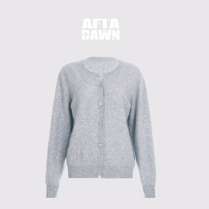 AFTADAWN_Cloud_Soft_V-neck_Single_Row_Buttons_Relaxed_Women&