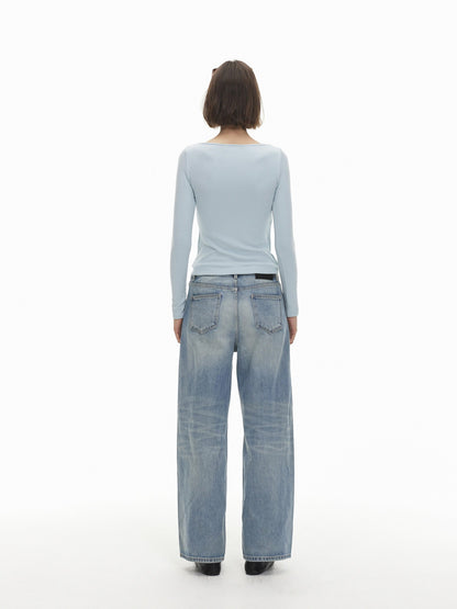 AFTADAWN Color Block Faux Layered Button Slim Fit Cotton Wool Women&