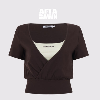AFTADAWN_Colorblock_Crossover_Deep_V_Embroidered_Women&