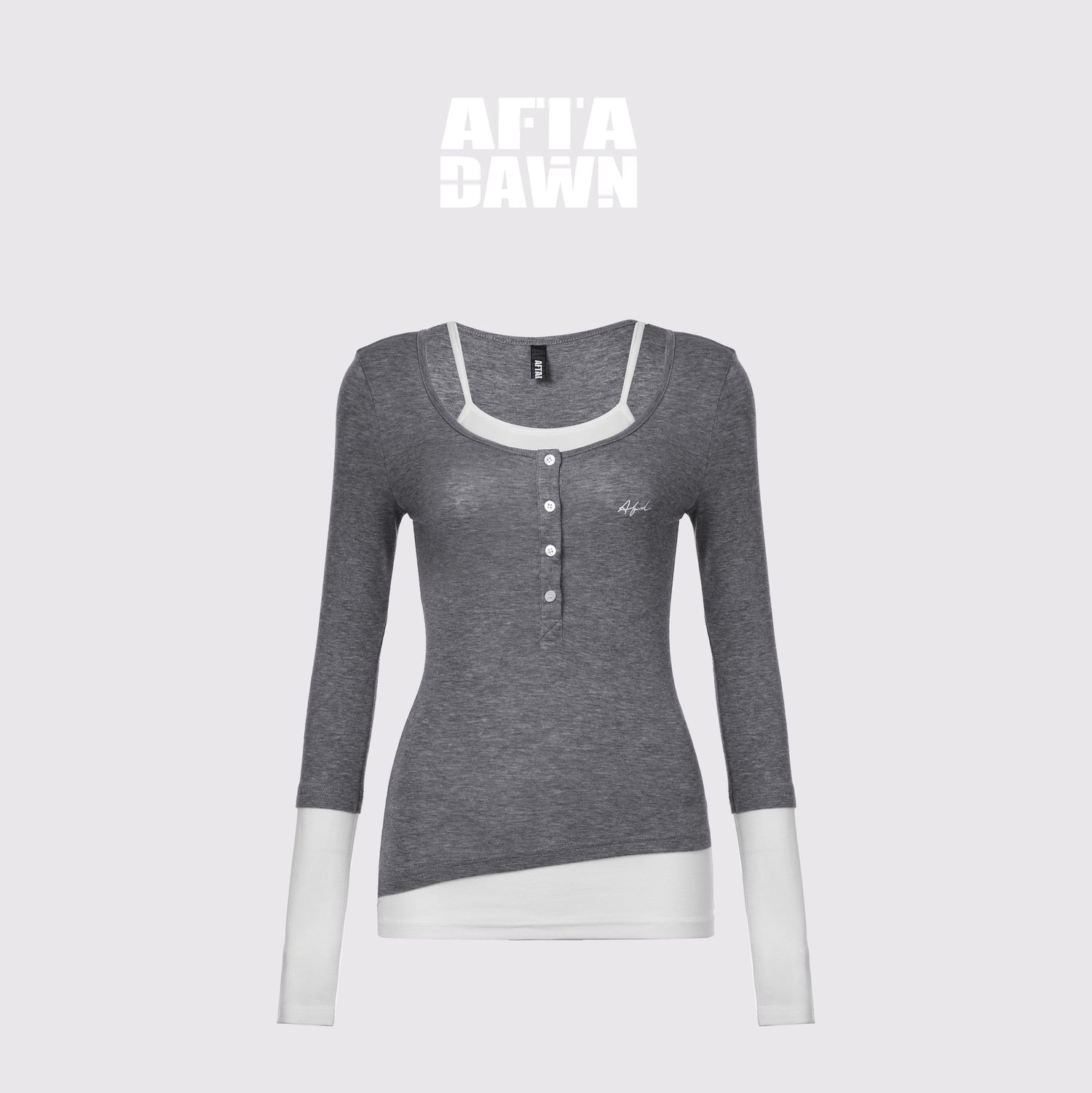 AFTADAWN_Colorblock_Faux_Two_Piece_Henley_Women&