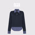 AFTADAWN_Colorblock_Faux_Two_Piece_Polo_Collar_Striped_Women&