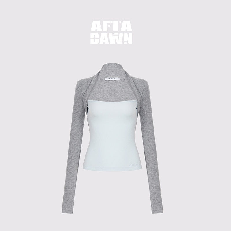 AFTADAWN_Colorblock_Spliced_Square_Neck_Women&