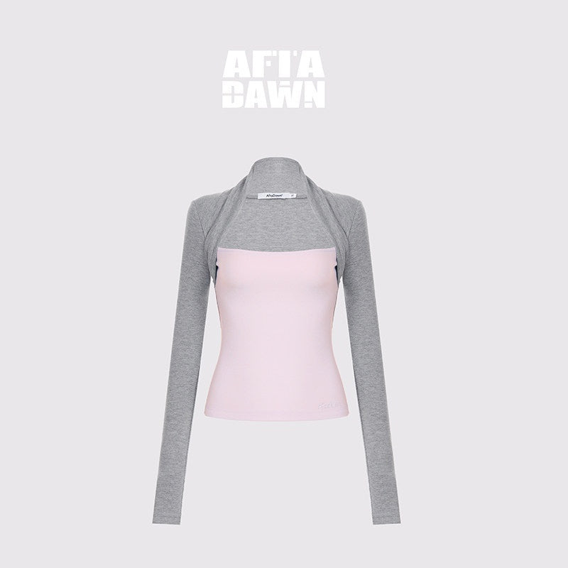 AFTADAWN_Colorblock_Spliced_Square_Neck_Women&