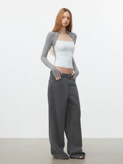 AFTADAWN Colorblock Spliced Square Neck Women&