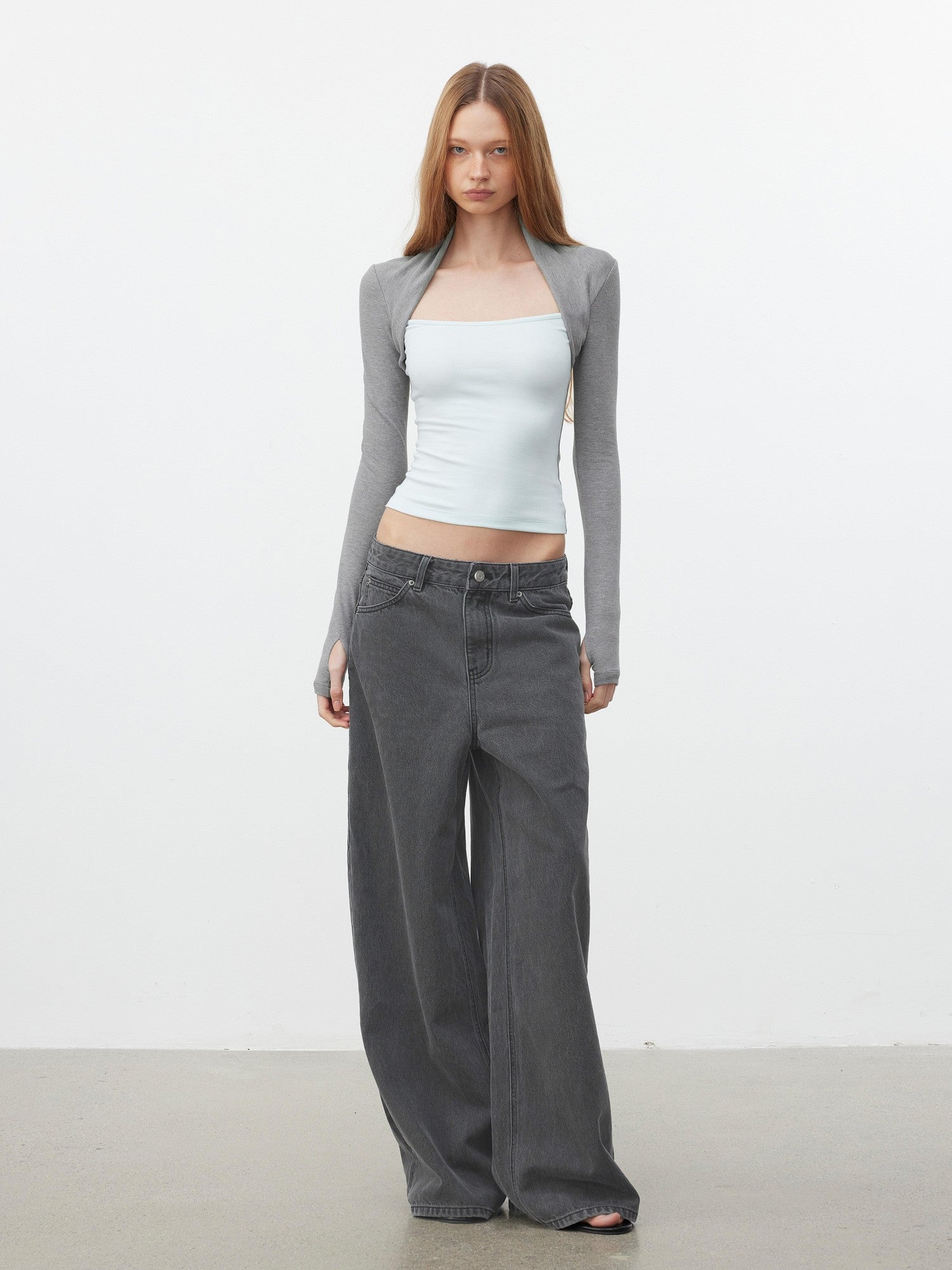 AFTADAWN Colorblock Spliced Square Neck Women&