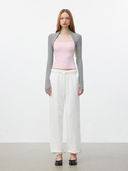 AFTADAWN Colorblock Spliced Square Neck Women&