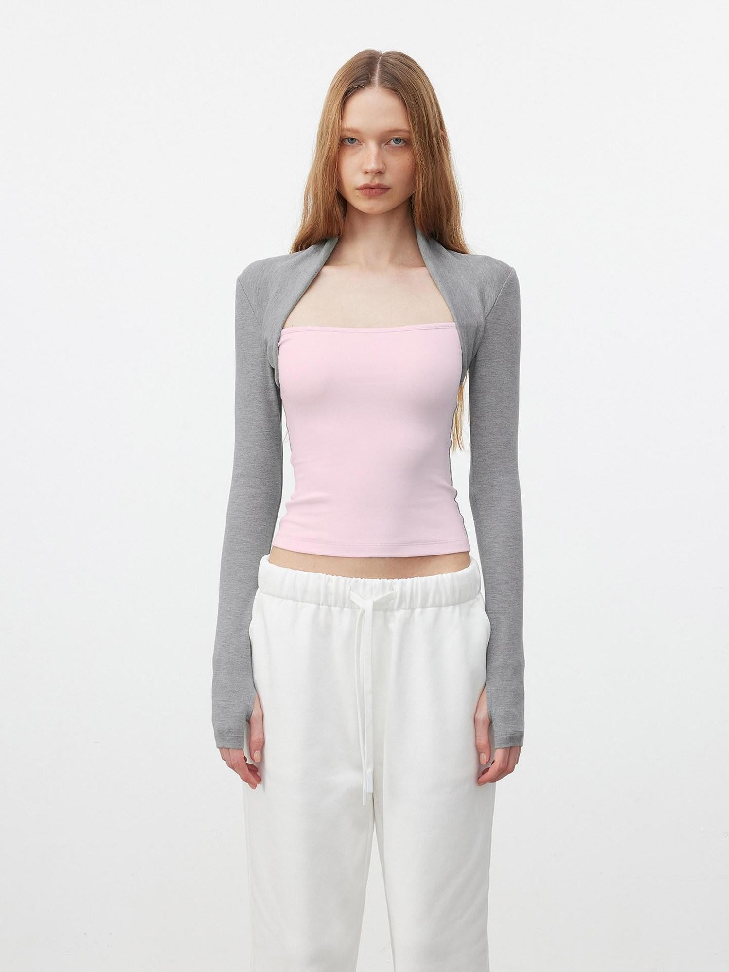 AFTADAWN Colorblock Spliced Square Neck Women&