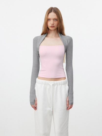 AFTADAWN Colorblock Spliced Square Neck Women&