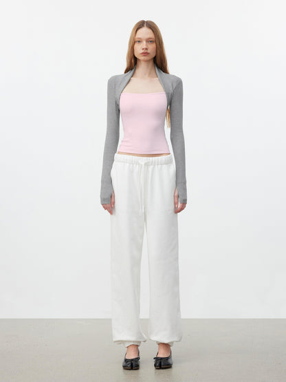 AFTADAWN Colorblock Spliced Square Neck Women&