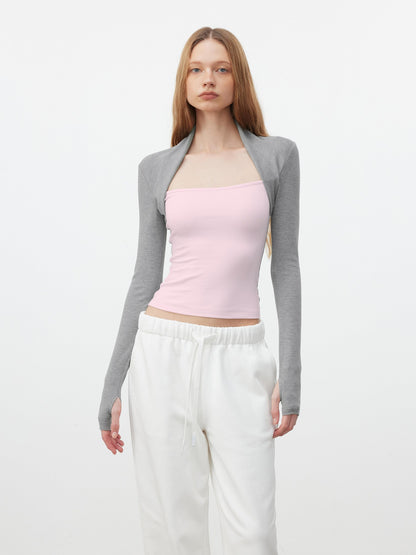 AFTADAWN Colorblock Spliced Square Neck Women&