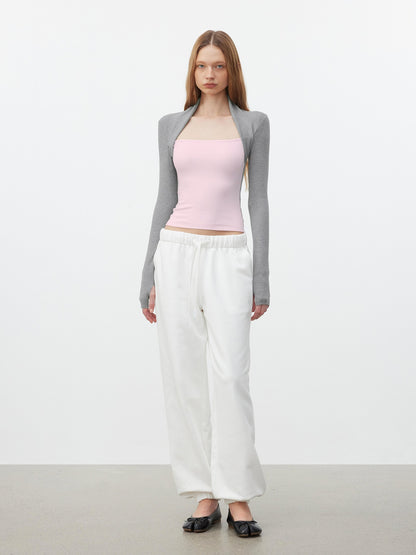 AFTADAWN Colorblock Spliced Square Neck Women&