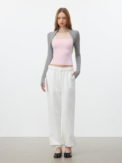 AFTADAWN Colorblock Spliced Square Neck Women&