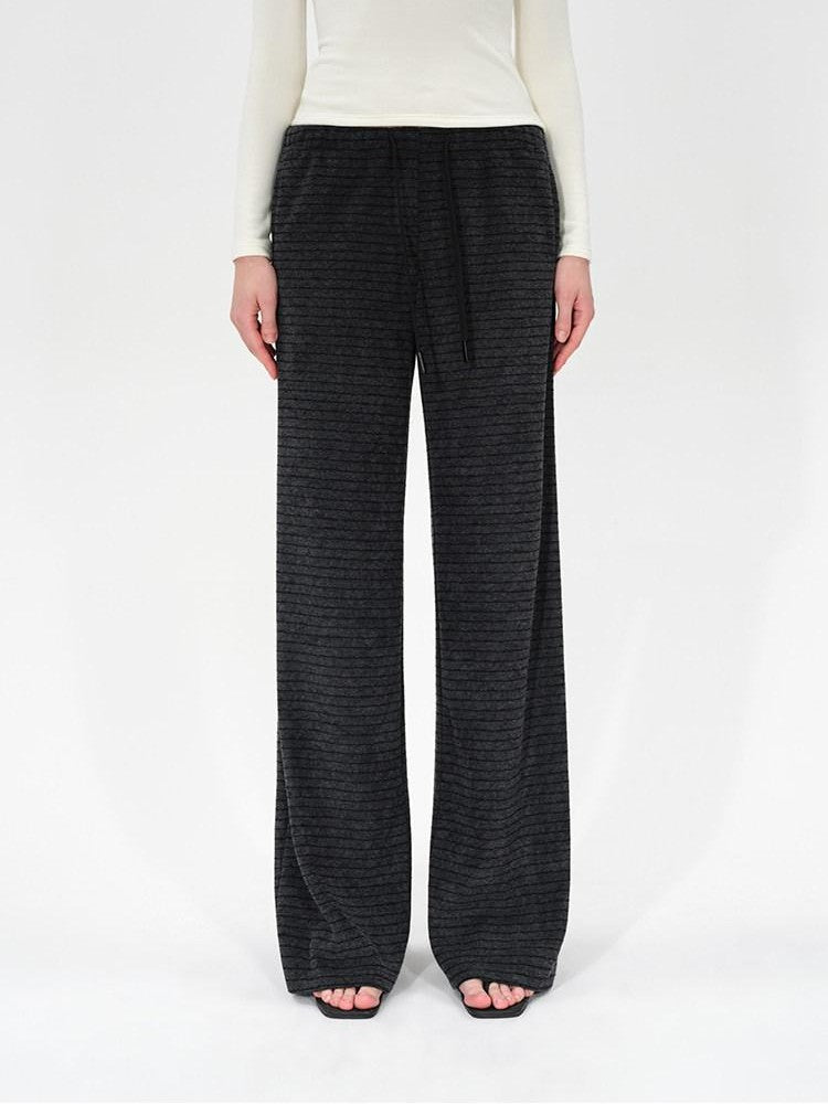 AFTADAWN Colorblock Stripe Elastic Waist Pocket Women&
