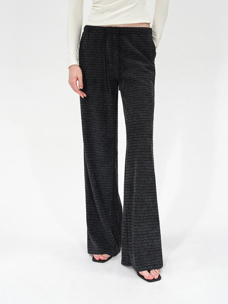 AFTADAWN Colorblock Stripe Elastic Waist Pocket Women&